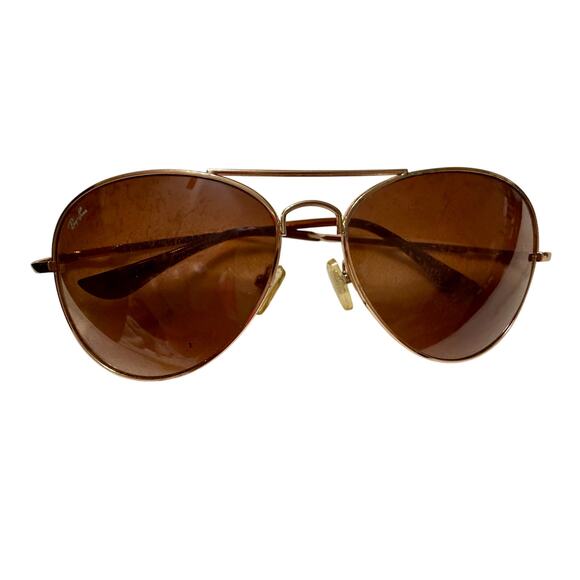 Ray-Ban Aviator Classic Sunglasses – Gold Frame / Brown Gradient Lenses – RB3025 - Picture 3 of 11